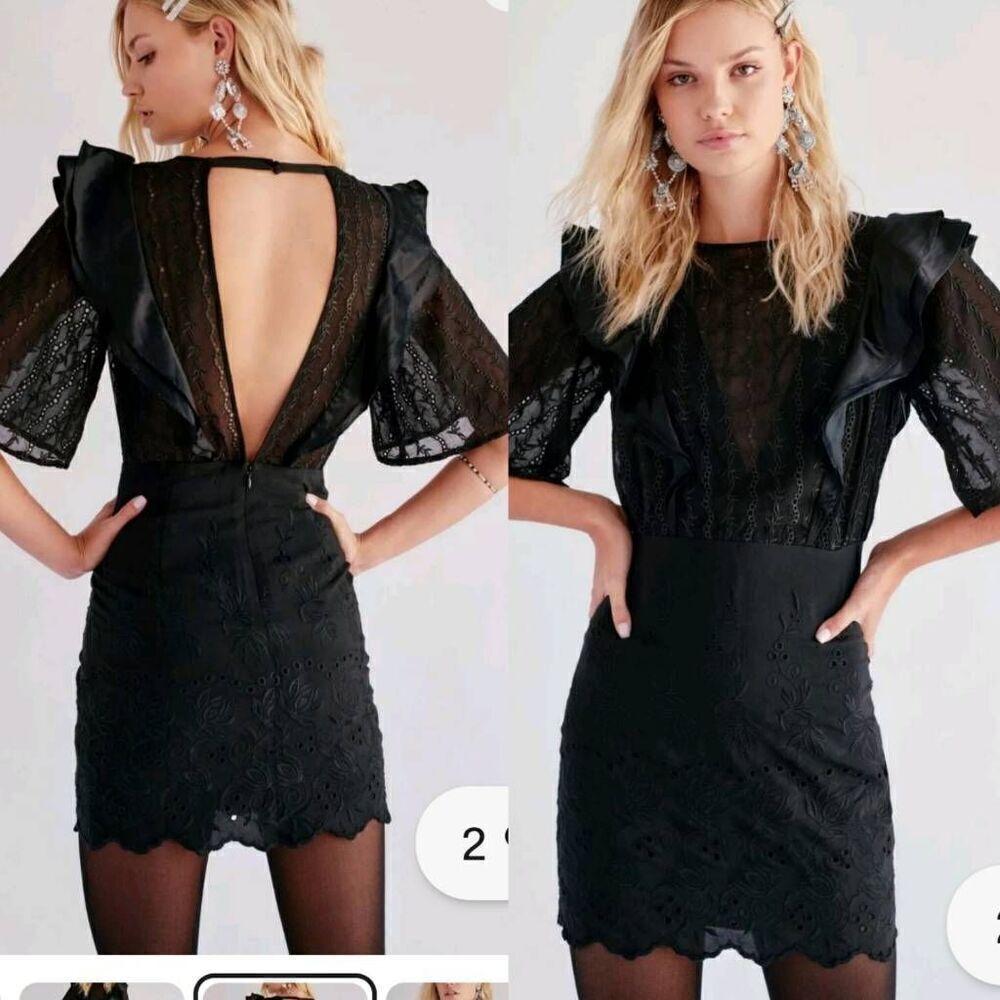 Free People Eyelet Mackenzie Mini Dress 0